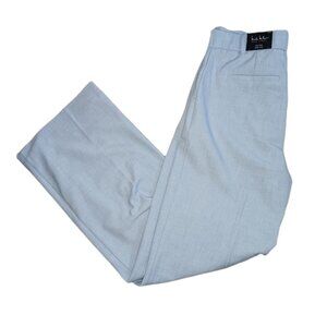 Nicole Miller Womens Size 2 Dress Pants Blue Mid Rise Wide Leg Ladies Size 2